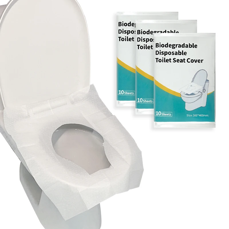 Set of 10 PCS Biodegradable Disposable Toilet Seat Covers