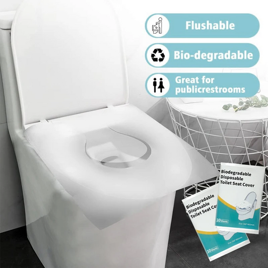 Set of 10 PCS Biodegradable Disposable Toilet Seat Covers