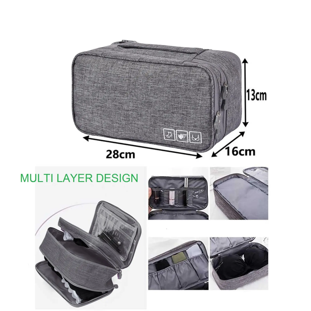 Multi-Layer Bra & Underwear Travel Storage Bag
