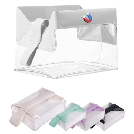 Transparent Travel Cosmetic Organizer – Waterproof Magnetic Pouch
