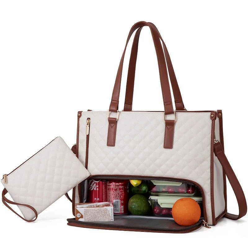 Quilted Laptop & Insulated Lunch Cooler