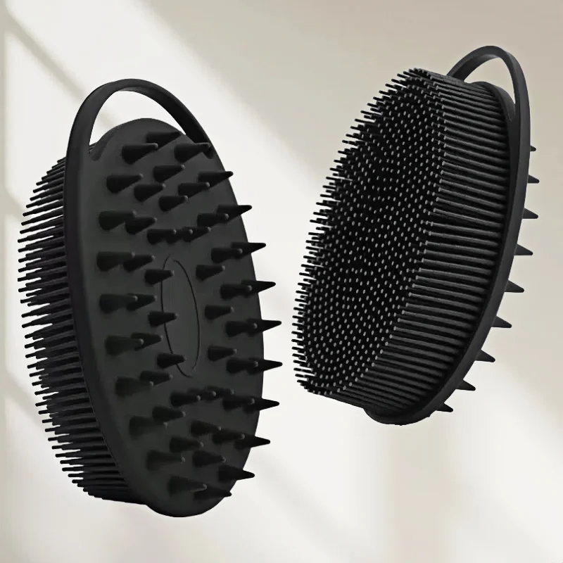2 in 1 Anti-Bacterial Silicone Body & Hair Scrub Massage Brush