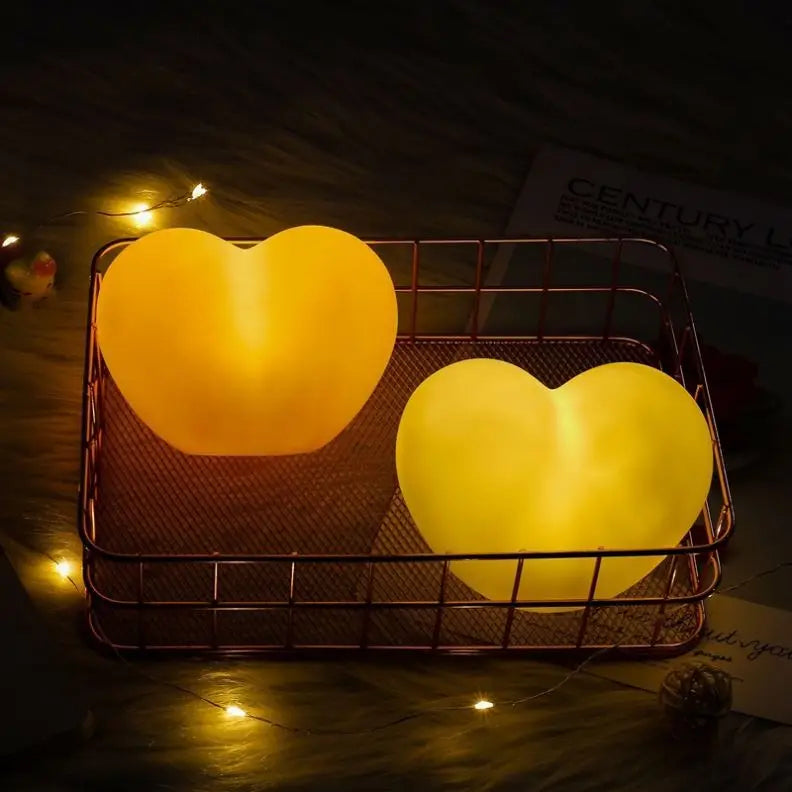 Heart 3D LED Night Light with a clear gift bag