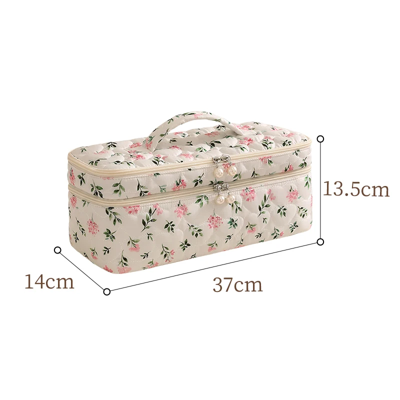 Double-Layer Travel Makeup & Toiletry Organizer