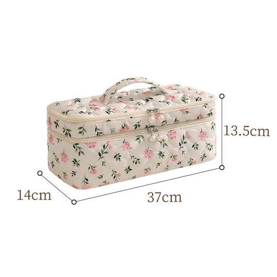 Double-Layer Travel Makeup & Toiletry Organizer