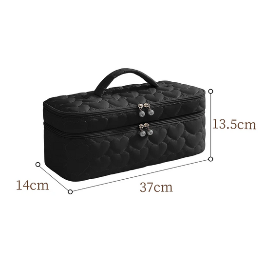 Double-Layer Travel Makeup & Toiletry Organizer