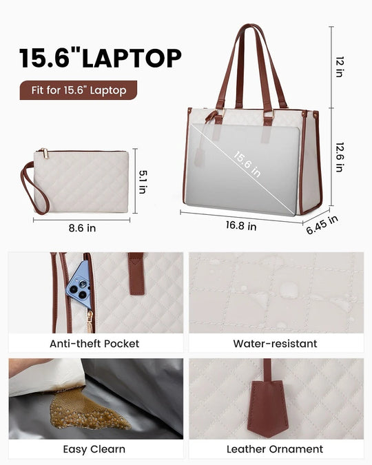 Quilted Laptop & Insulated Lunch Cooler