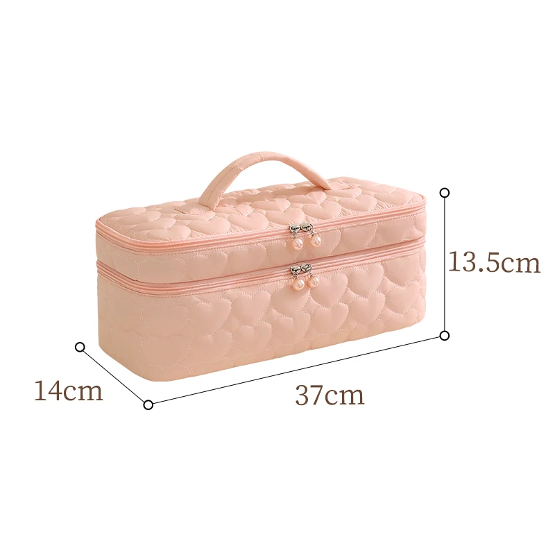 Double-Layer Travel Makeup & Toiletry Organizer