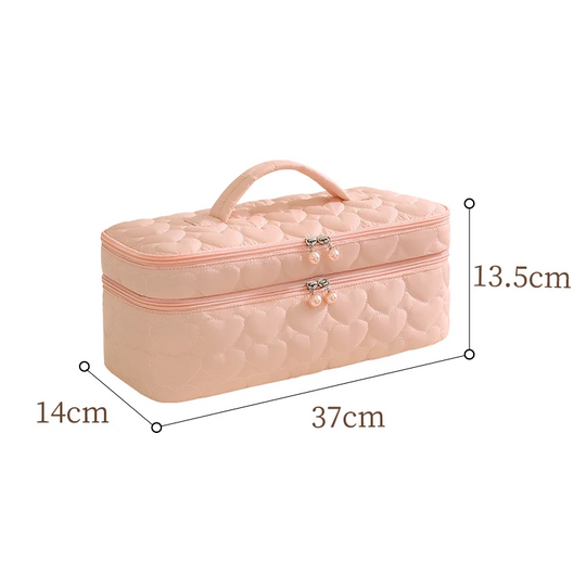 Double-Layer Travel Makeup & Toiletry Organizer