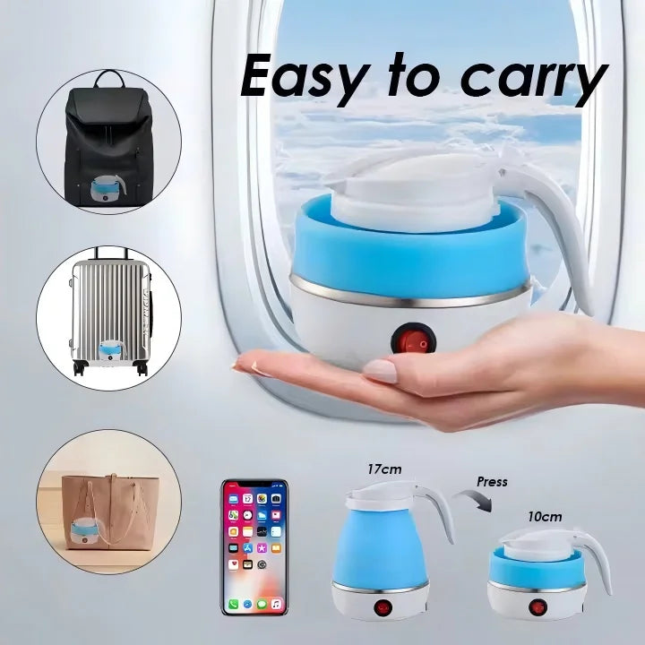 Collapsible Silicone Travel electric kettle (600-700ml)