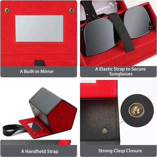 5-Slot Travel Foldable Sunglasses Organizer