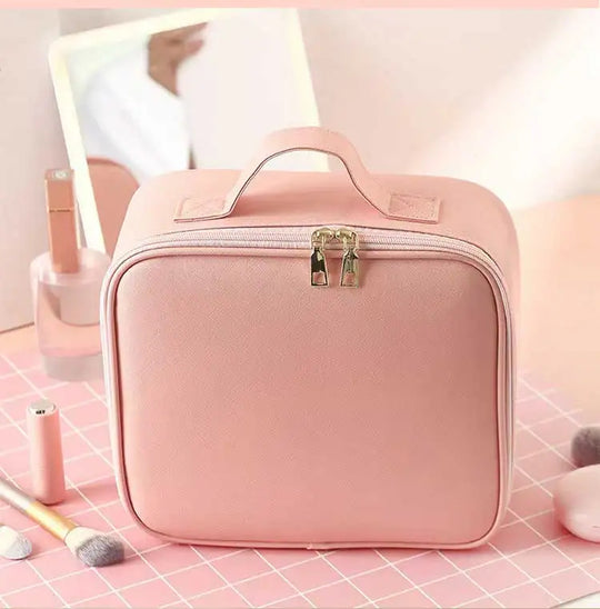 Makeup Organizer bag with Light and Mirror