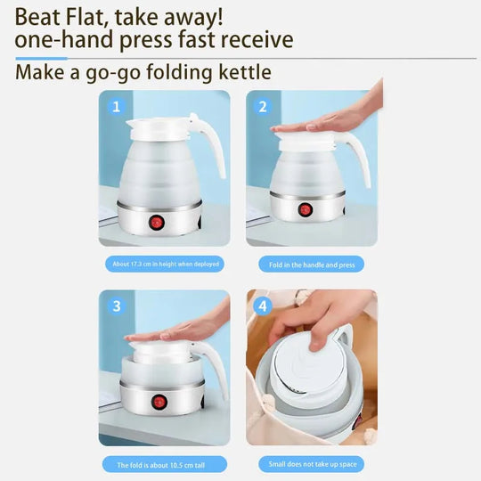 Collapsible Silicone Travel electric kettle (600-700ml)