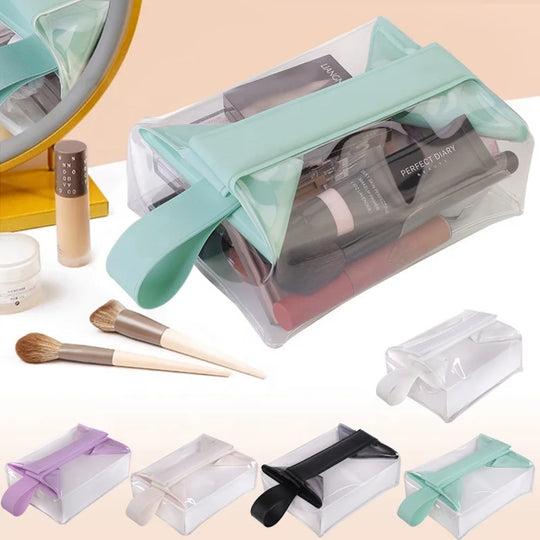 Transparent Travel Cosmetic Organizer – Waterproof Magnetic Pouch