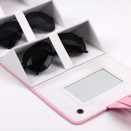 5-Slot Travel Foldable Sunglasses Organizer