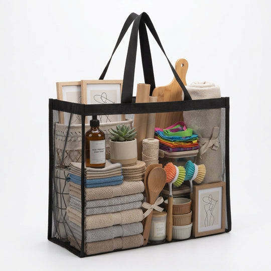 Extra Large Mesh Multi-Purpose Bag – Beach, Travel, Gym & Home Organizer