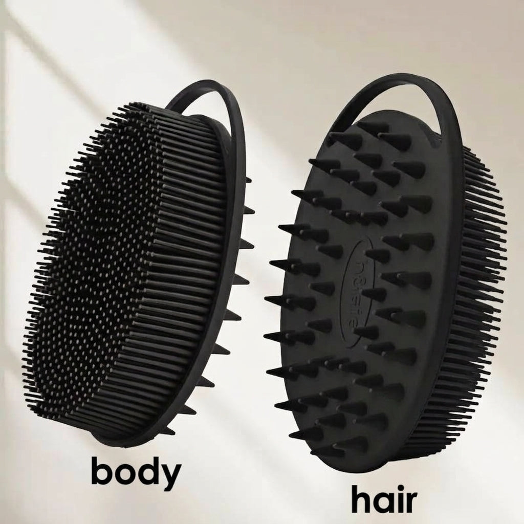 2 in 1 Anti-Bacterial Silicone Body & Hair Scrub Massage Brush