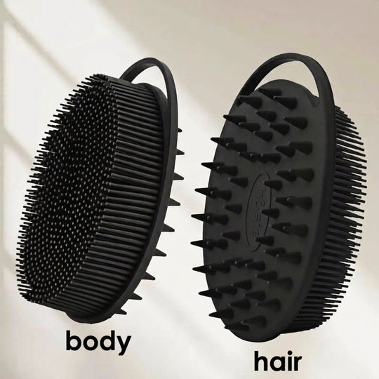 2 in 1 Anti-Bacterial Silicone Body & Hair Scrub Massage Brush