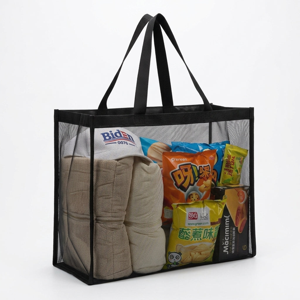 Extra Large Mesh Multi-Purpose Bag – Beach, Travel, Gym & Home Organizer