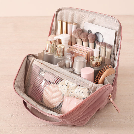 Velvet Cosmetic Organizer – Luxury Travel Makeup & Toiletry Bag