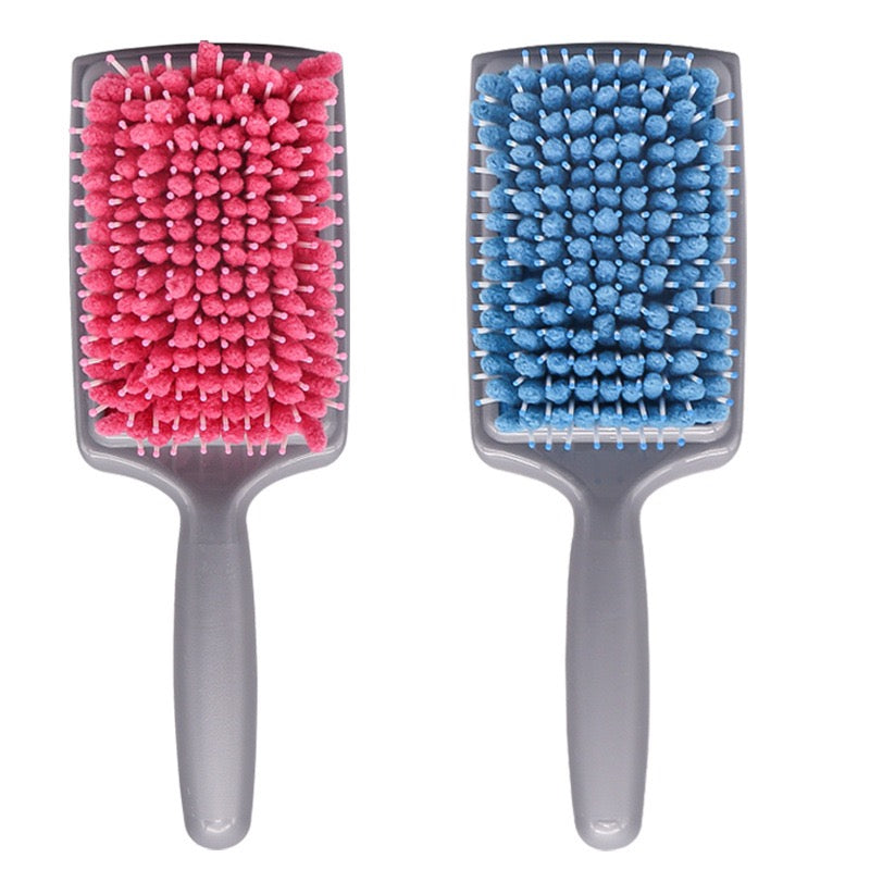 Soft Microfiber Anti-Dandruff Drying Paddle Brush