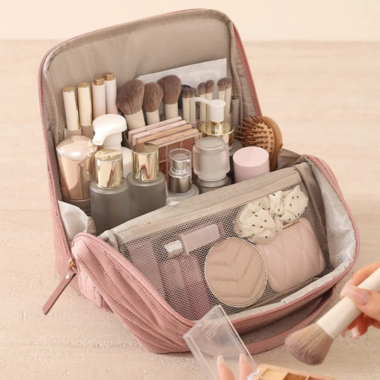 Velvet Cosmetic Organizer – Luxury Travel Makeup & Toiletry Bag