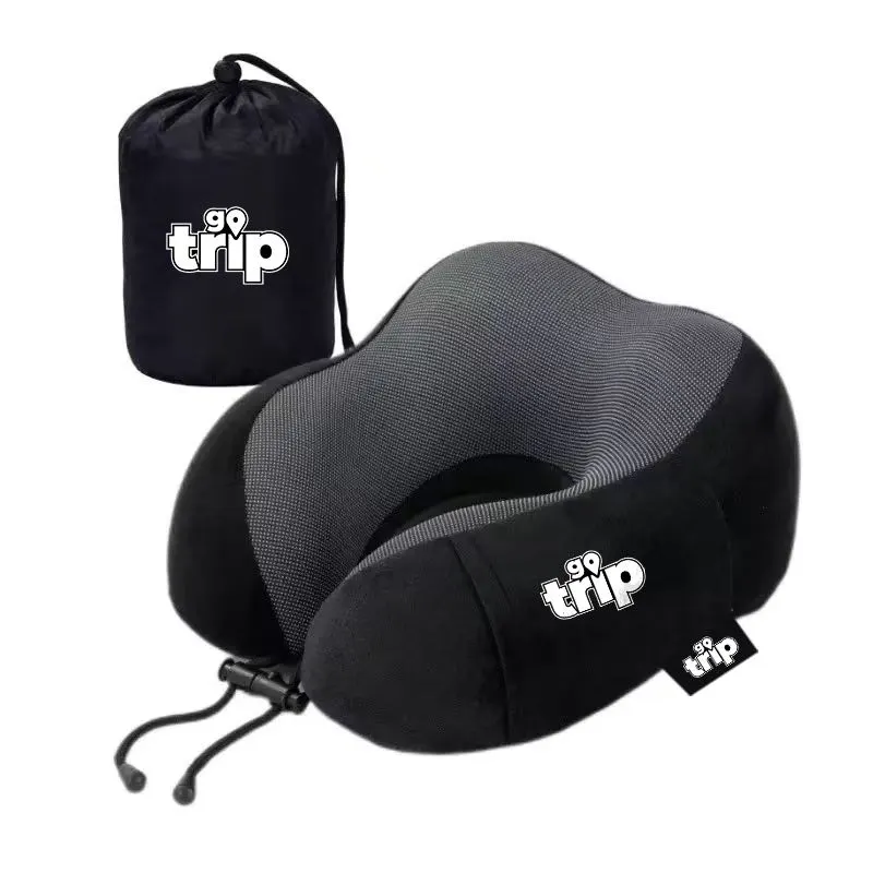 GoTrip Travel Pillow – 100% Memory Foam Comfort (Upgraded)