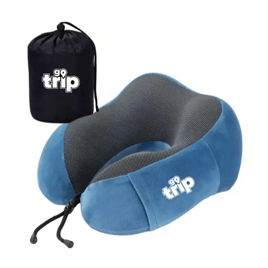 GoTrip Travel Pillow – 100% Memory Foam Comfort (Upgraded)