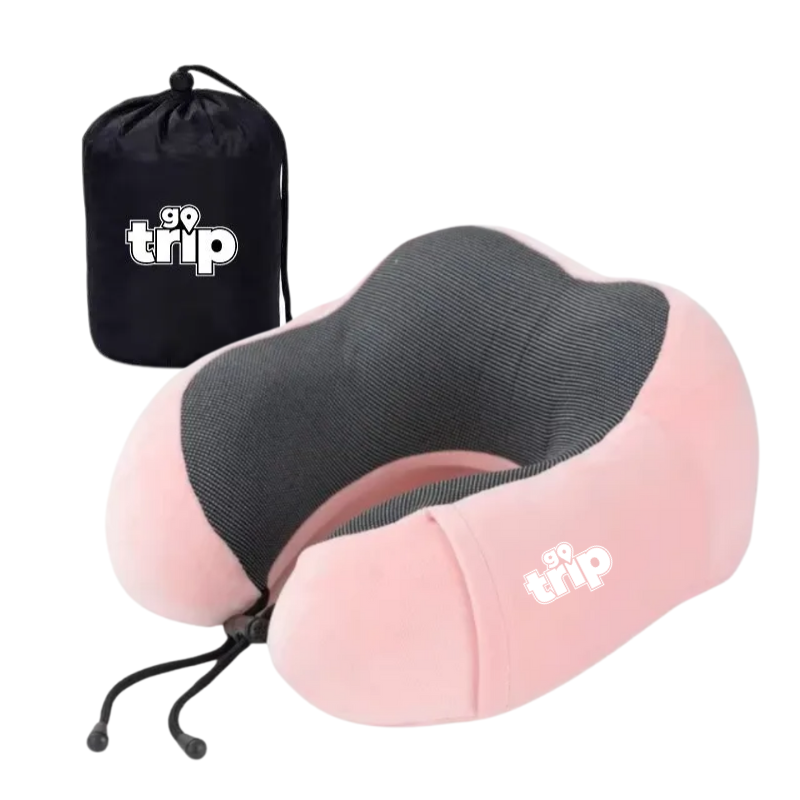 GoTrip Travel Pillow – 100% Memory Foam Comfort (Upgraded)