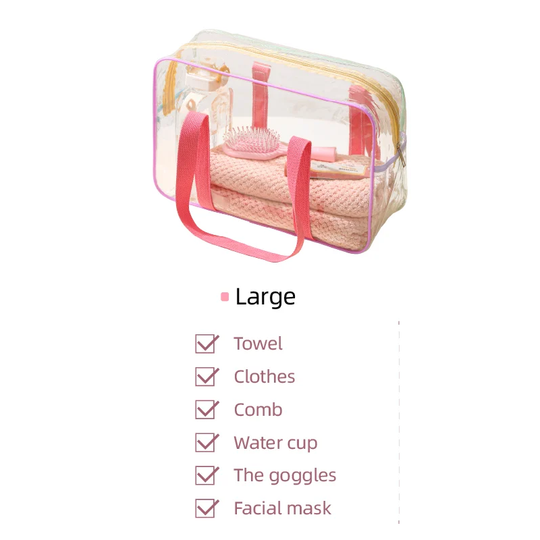 Clear Waterproof PVC Toiletry Bag