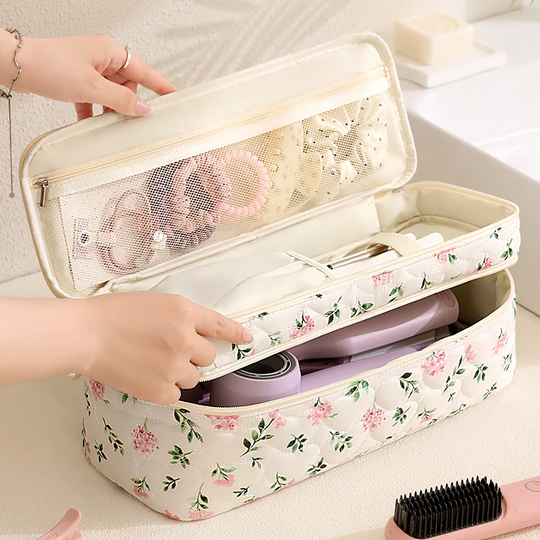 Double-Layer Travel Makeup & Toiletry Organizer