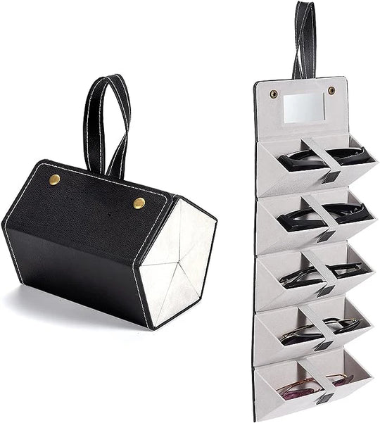 5-Slot Travel Foldable Sunglasses Organizer