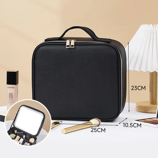 Makeup Organizer bag with Light and Mirror