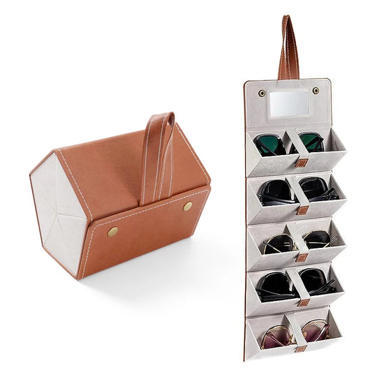 5-Slot Travel Foldable Sunglasses Organizer