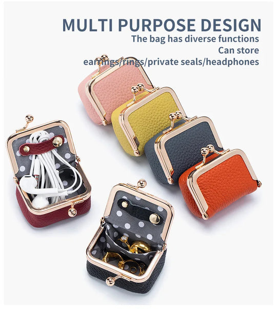 Mini Leather Jewelry & coin organizer