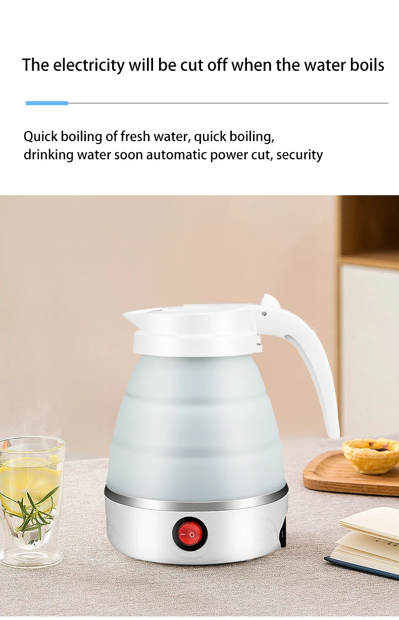 Collapsible Silicone Travel electric kettle (600-700ml)