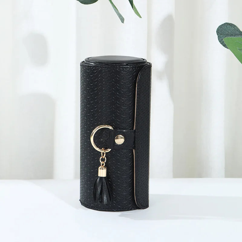 GoTrip Luxe Travel Jewelry Box – 3-Layer Rotating Organizer