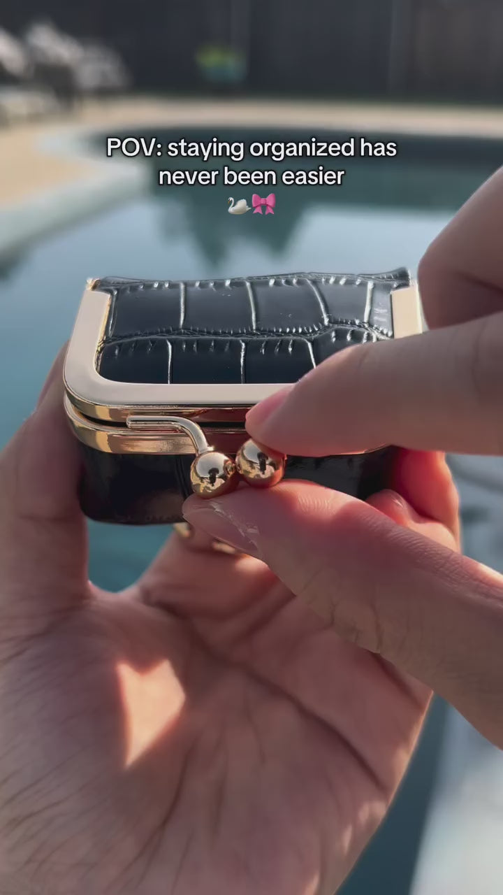 Mini Leather Jewelry & coin organizer