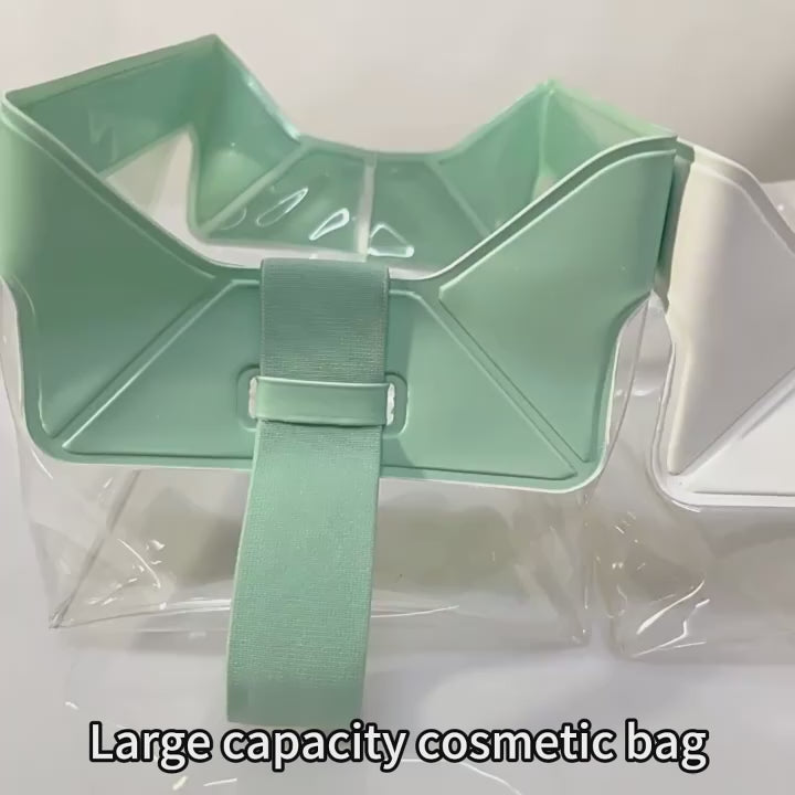 Transparent Travel Cosmetic Organizer – Waterproof Magnetic Pouch