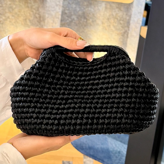 Premium Handmade Metallic Crochet Clutch Bag for Women