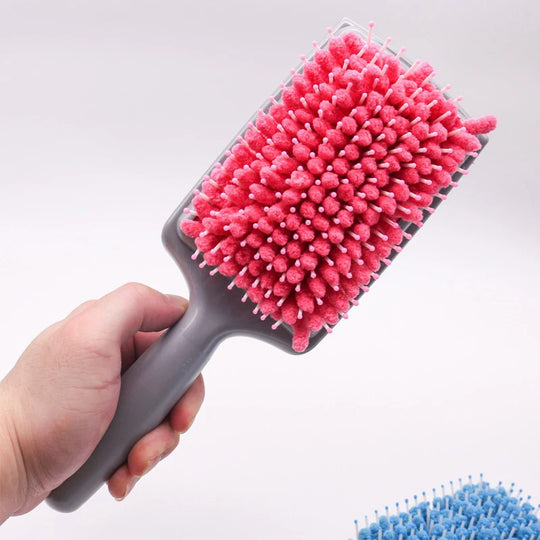 Soft Microfiber Anti-Dandruff Drying Paddle Brush