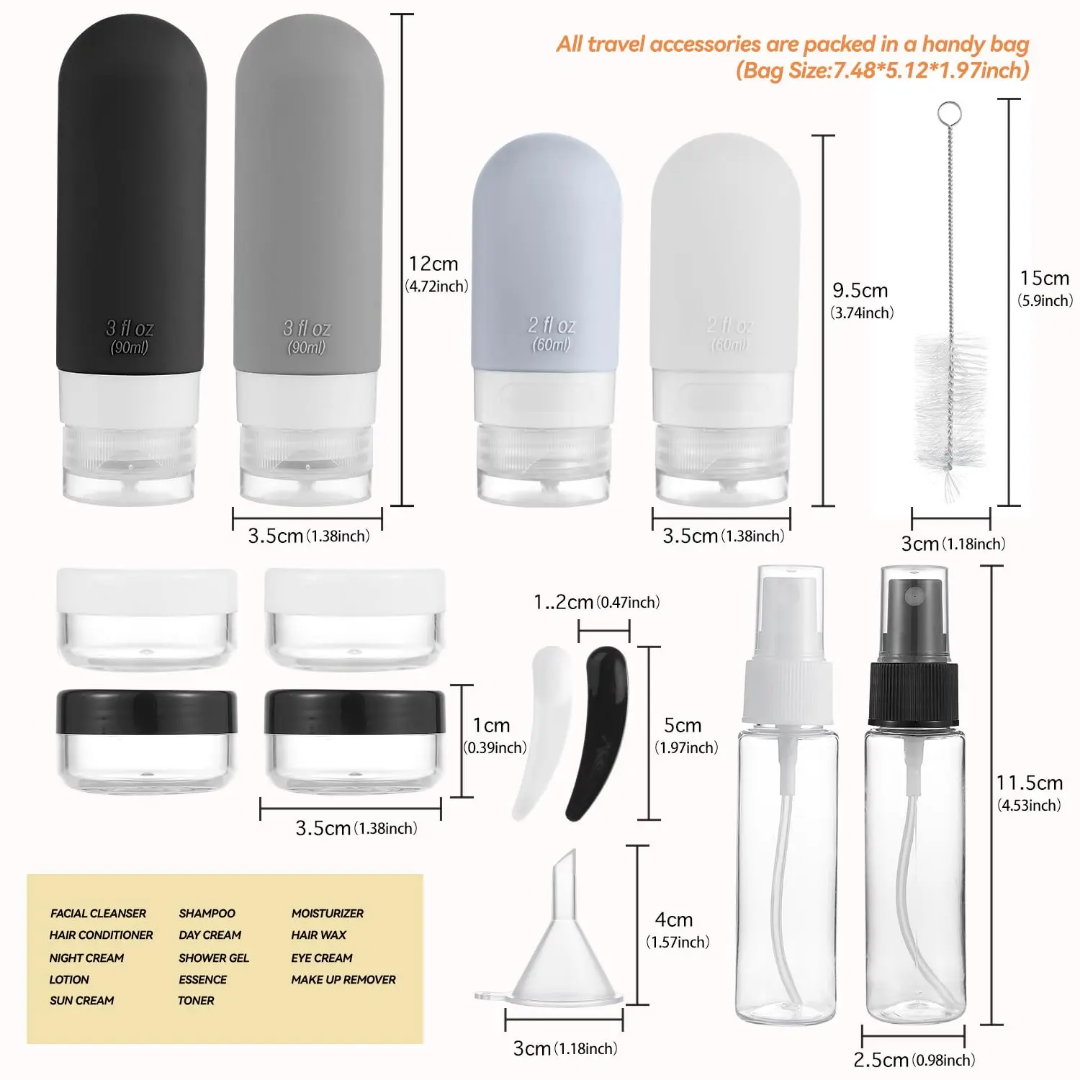 Silicone Travel Bottles Set
